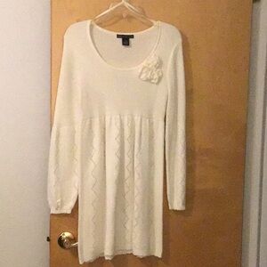 Off white knit dress